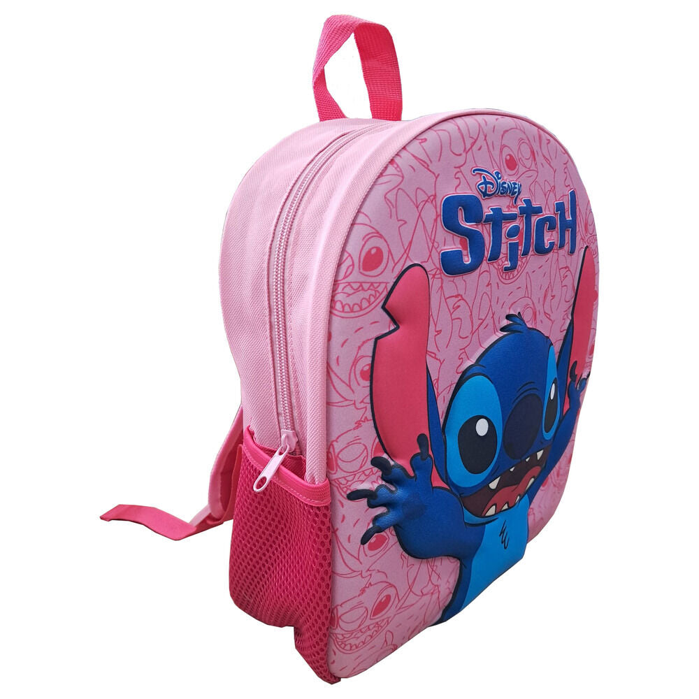 Mochila 3D rosa de Stitch Disney con frontal de PVC - 2