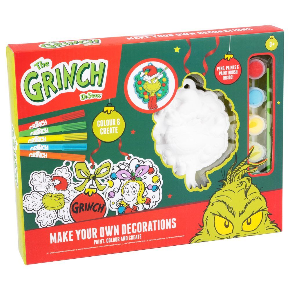 Set de manualidades El Grinch con pinturas, rotuladores y piezas decorativas - 2