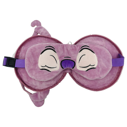 Cojín de viaje con antifaz Stitch Disney en color rosa - 3