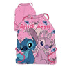 Saco mochila rosa Disney de Stitch y Angel