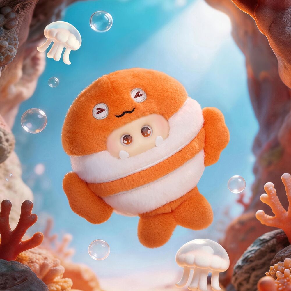 Figura sorpresa OHKU Giggle Monster Ocean Adventures con cordón de llavero - 11