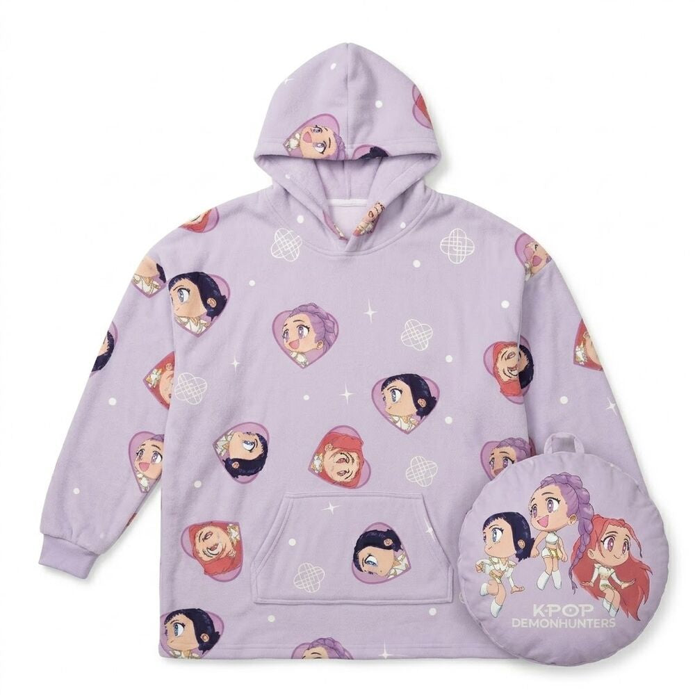 Sudadera lila oversize convertible en cojín de K-Pop Demon Hunters