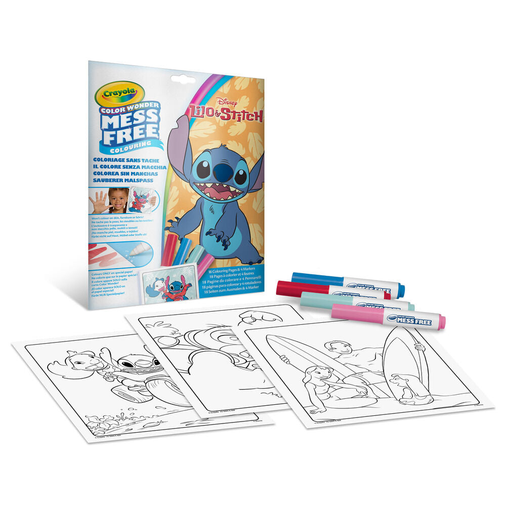 Set Crayola Color Wonder Lilo & Stitch con láminas para colorear y rotuladores