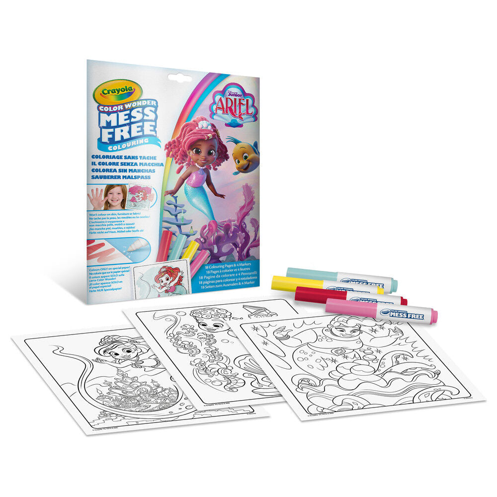 Set Crayola Color Wonder de Ariel La Sirenita con láminas y rotuladores