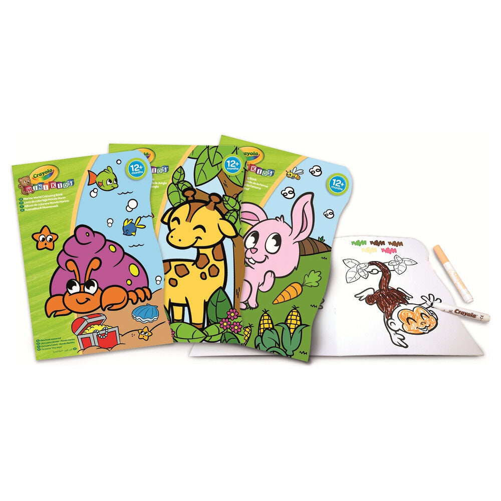 Libro para colorear Crayola Mini Kids con ilustraciones de animales