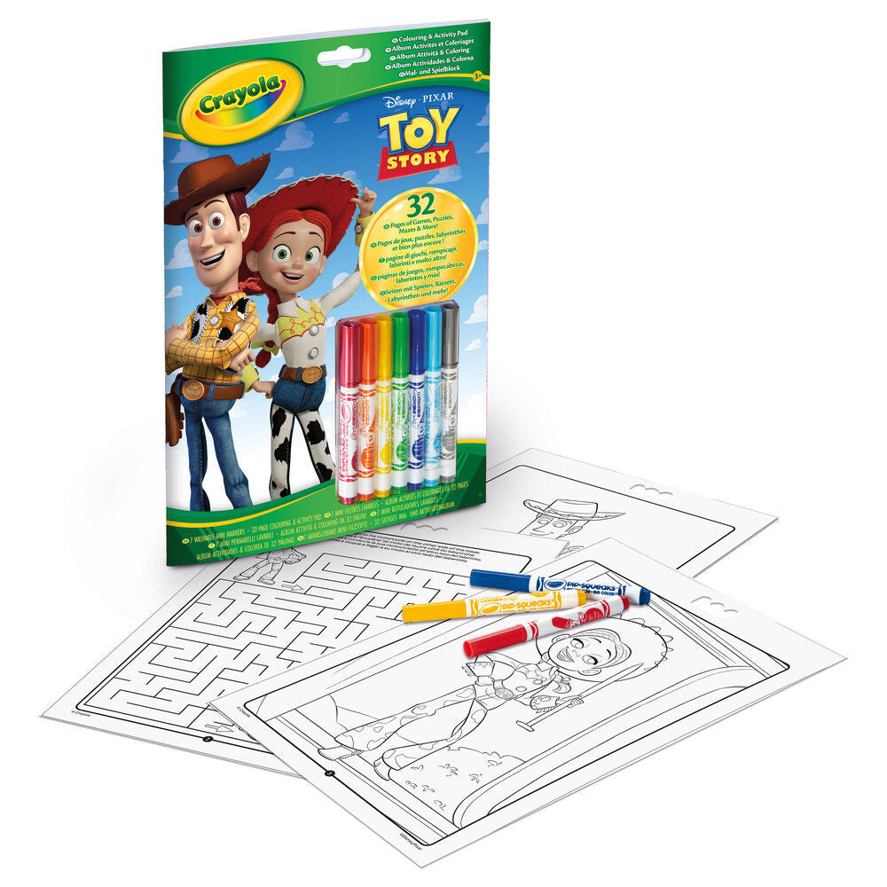 Libro de actividades Crayola Toy Story con 7 rotuladores