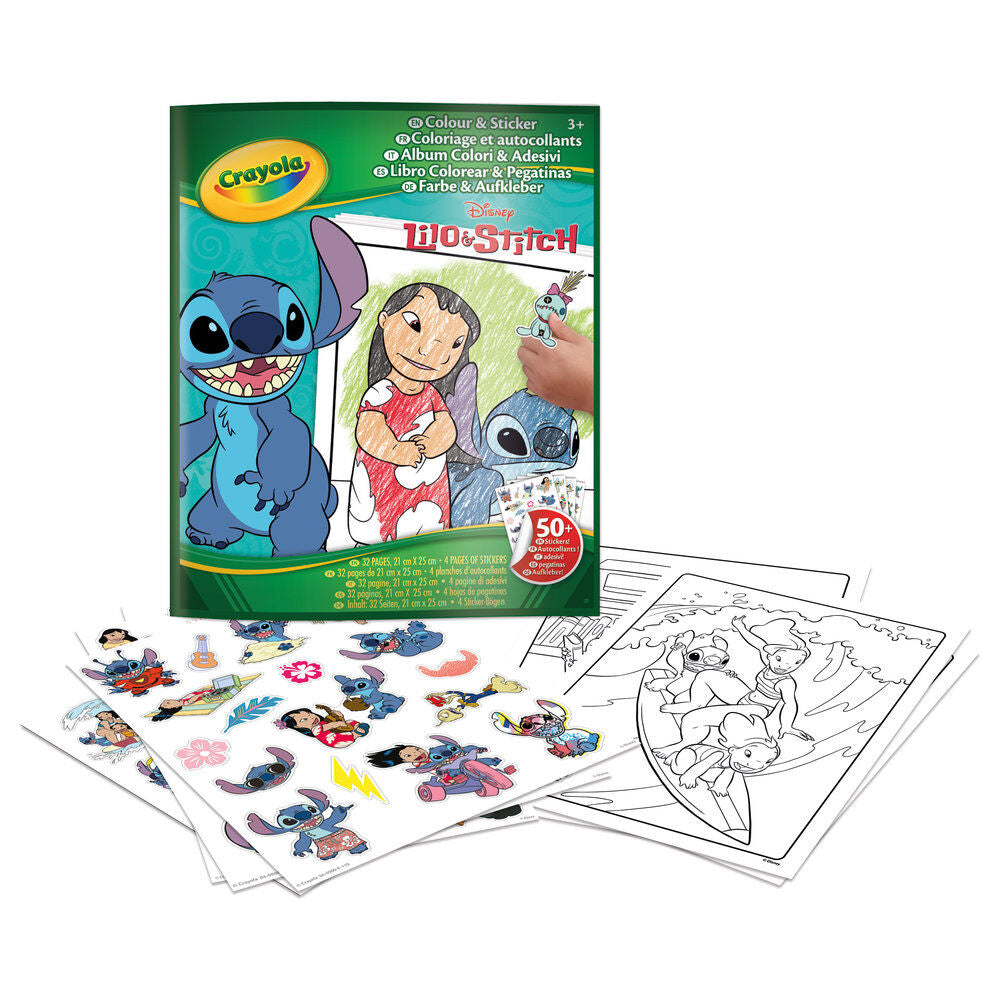 Libro Crayola de colorear y stickers de Lilo & Stitch Disney