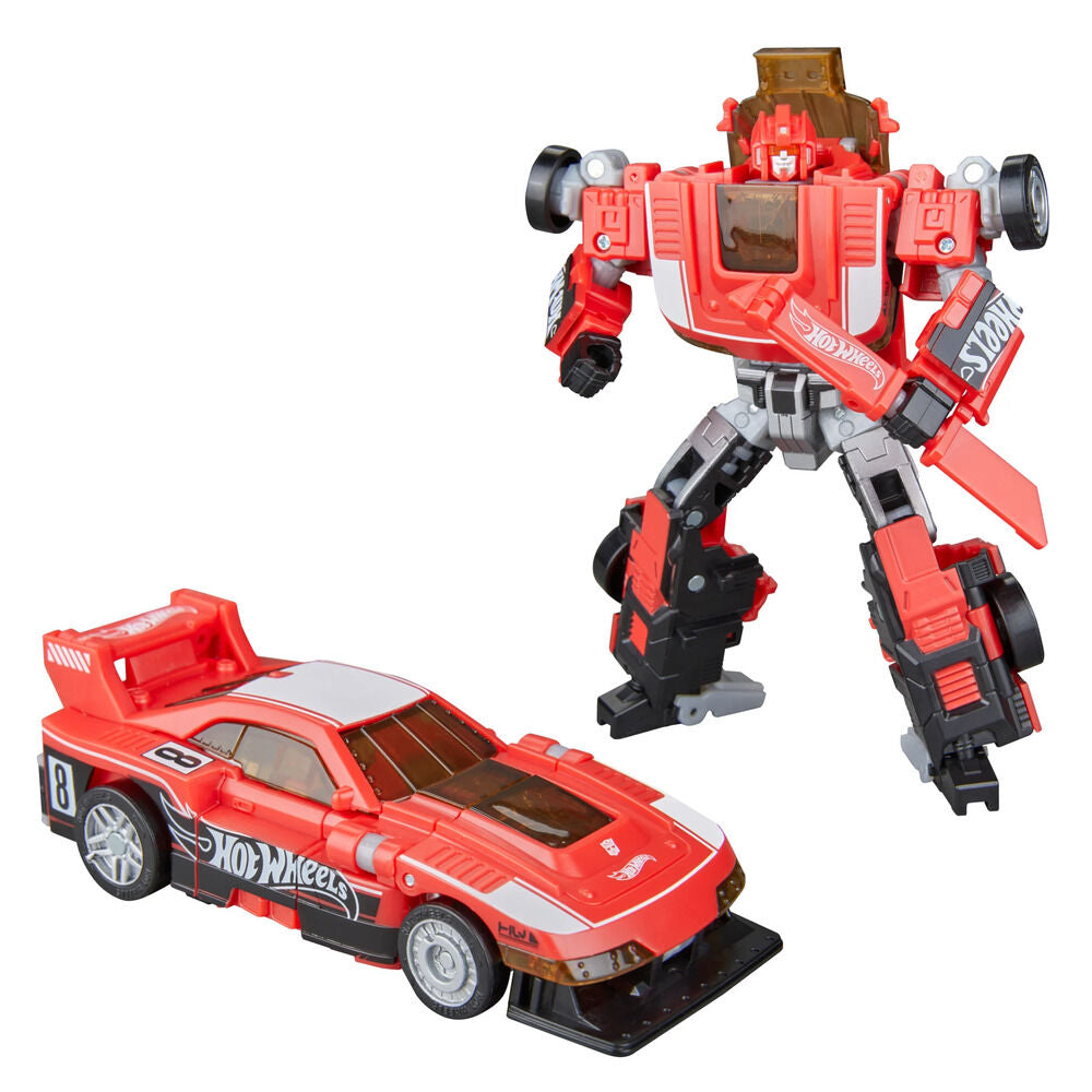Figura articulada GT Scorcher Hot Wheels Transformers roja - 2