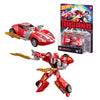 Figura articulada Twin Mill Hot Wheels Transformers roja con accesorios