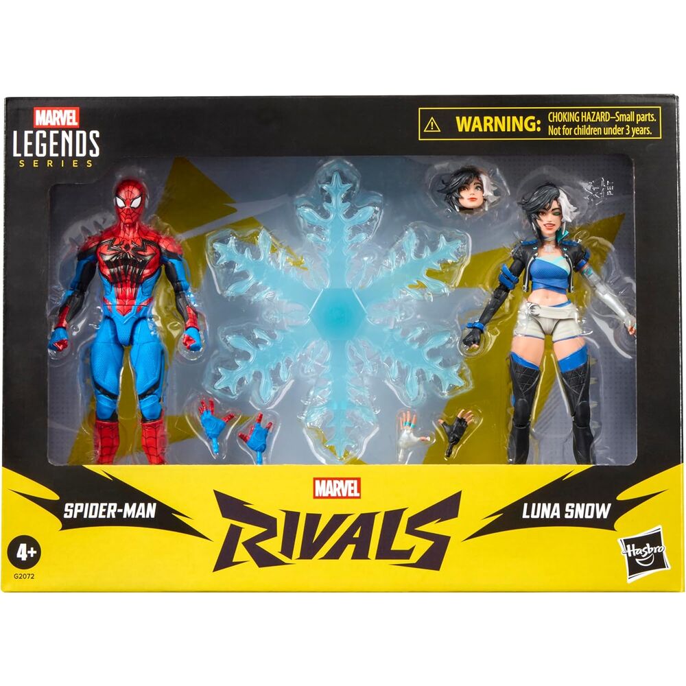 Figuras articuladas de Spider-Man y Luna Snow Marvel Legends Rivals con accesorios - 3