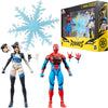 Figuras articuladas de Spider-Man y Luna Snow Marvel Legends Rivals con accesorios