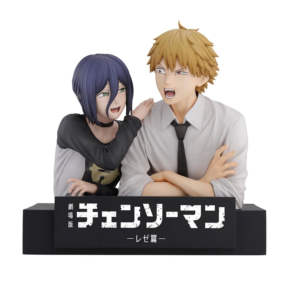 Figura Ichibansho de Denji y Reze de Chainsaw Man sobre base negra