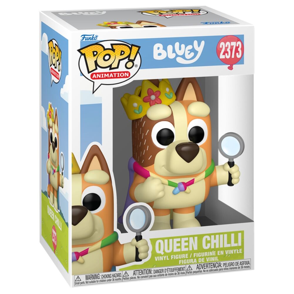 Figura Funko POP! Bluey Chili Queen con lupa y atuendo colorido - 2