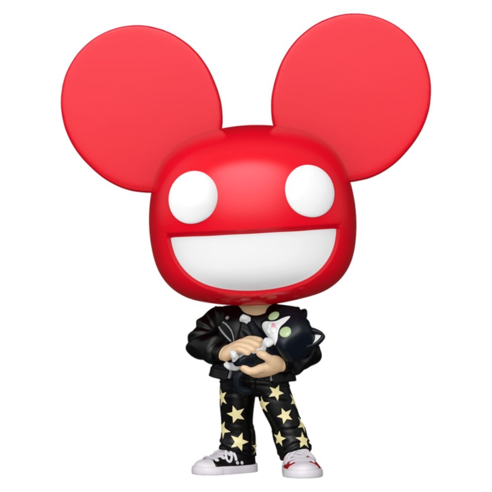 Figura Funko POP! de Deadmau5 con gato y ropa negra con estrellas