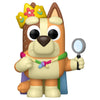 Figura Funko POP! Bluey Chili Queen con lupa y atuendo colorido