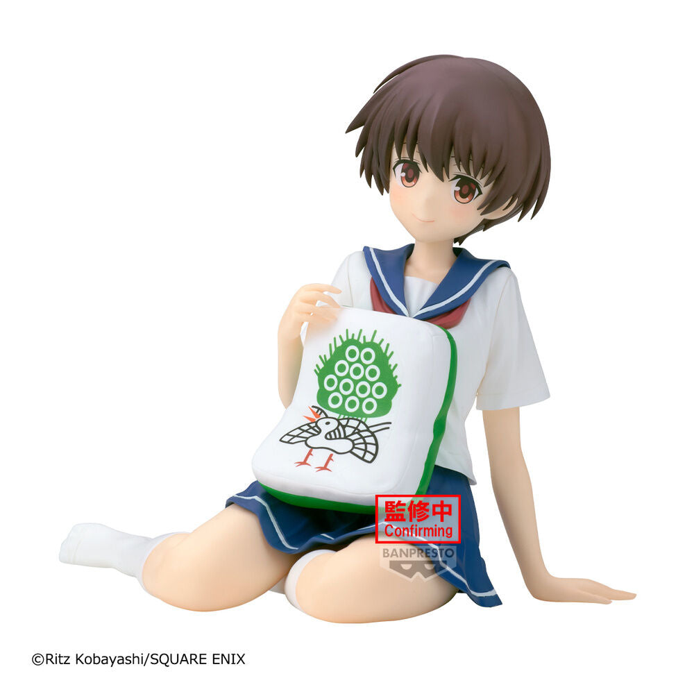 Figura Saki Miyanaga Relax Time sentada con uniforme escolar