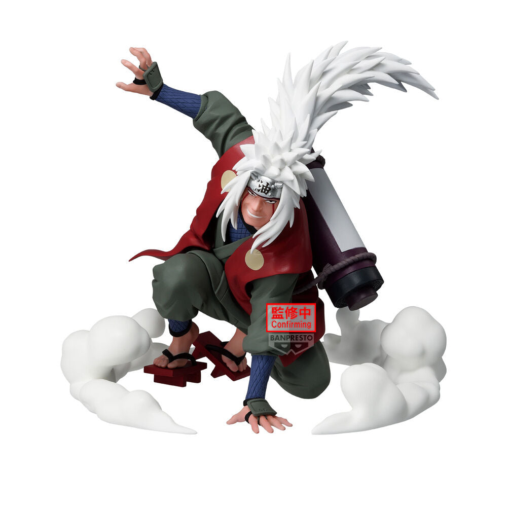 Figura de Jiraiya de Naruto sobre nubes