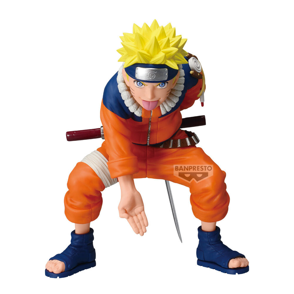 Figura Banpresto de Naruto Uzumaki de 16 cm en pose agachada