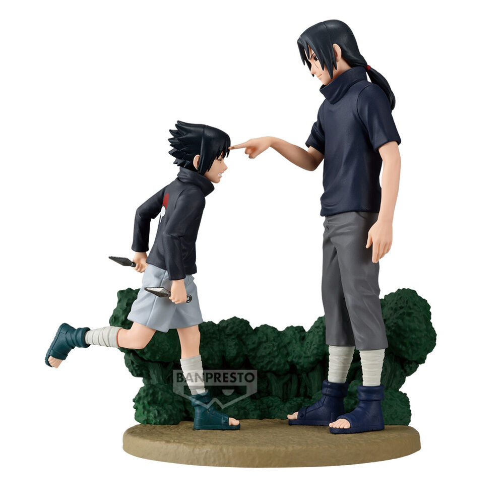 Figura Banpresto de Sasuke e Itachi Uchiha de Naruto Shippuden
