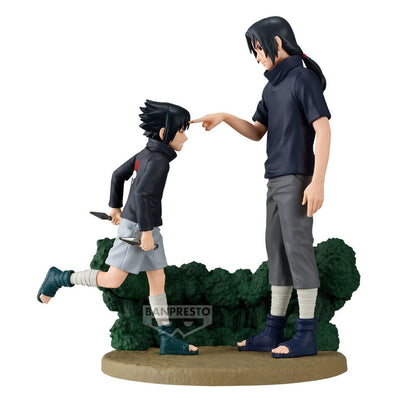 Figura Banpresto de Sasuke e Itachi Uchiha de Naruto Shippuden