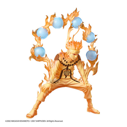 Figura Naruto Uzumaki Grandista II con efectos naranjas y esferas azules - 2