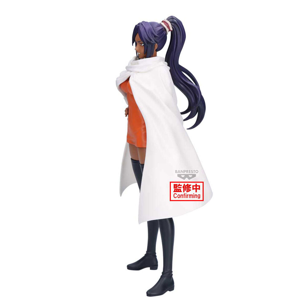 Figura de Yoruichi Shihoin de Bleach con vestido naranja y capa blanca - 2