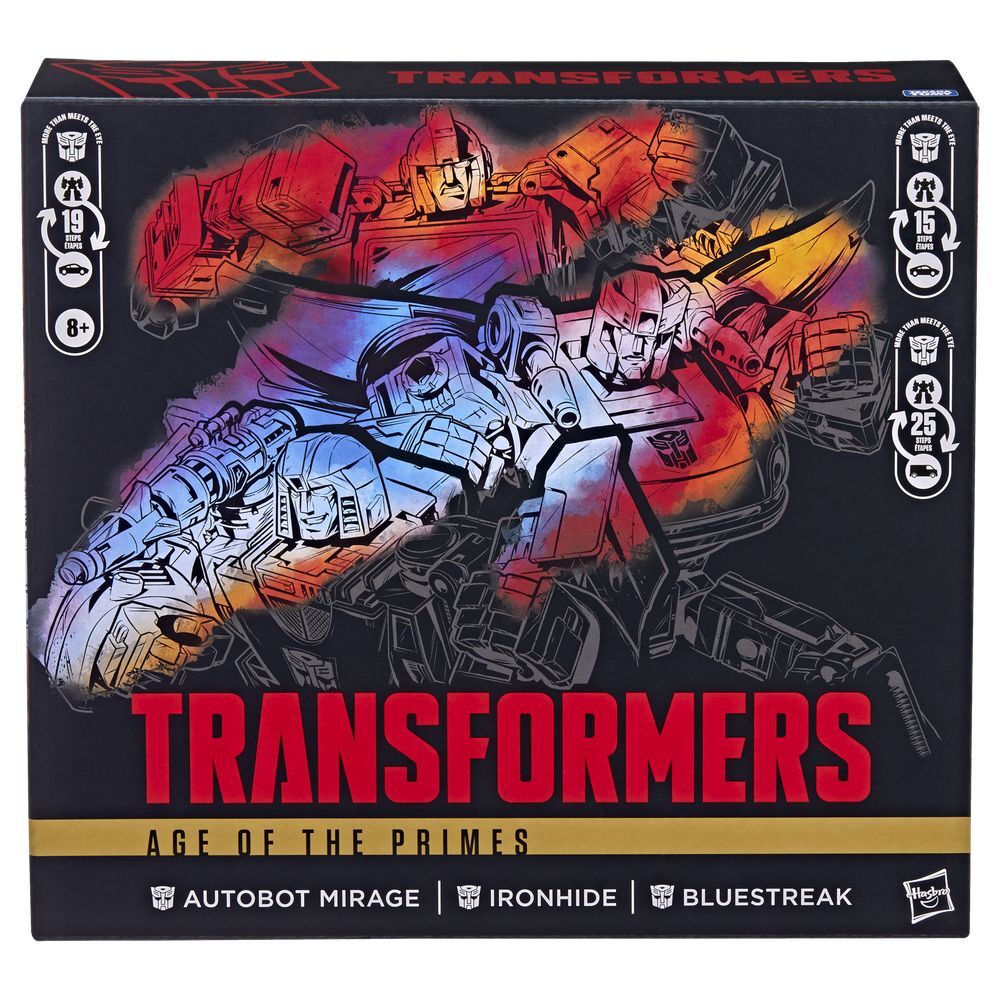 Set de tres figuras Transformers Age of the Primes: Mirage, Ironhide y Bluestreak - 2