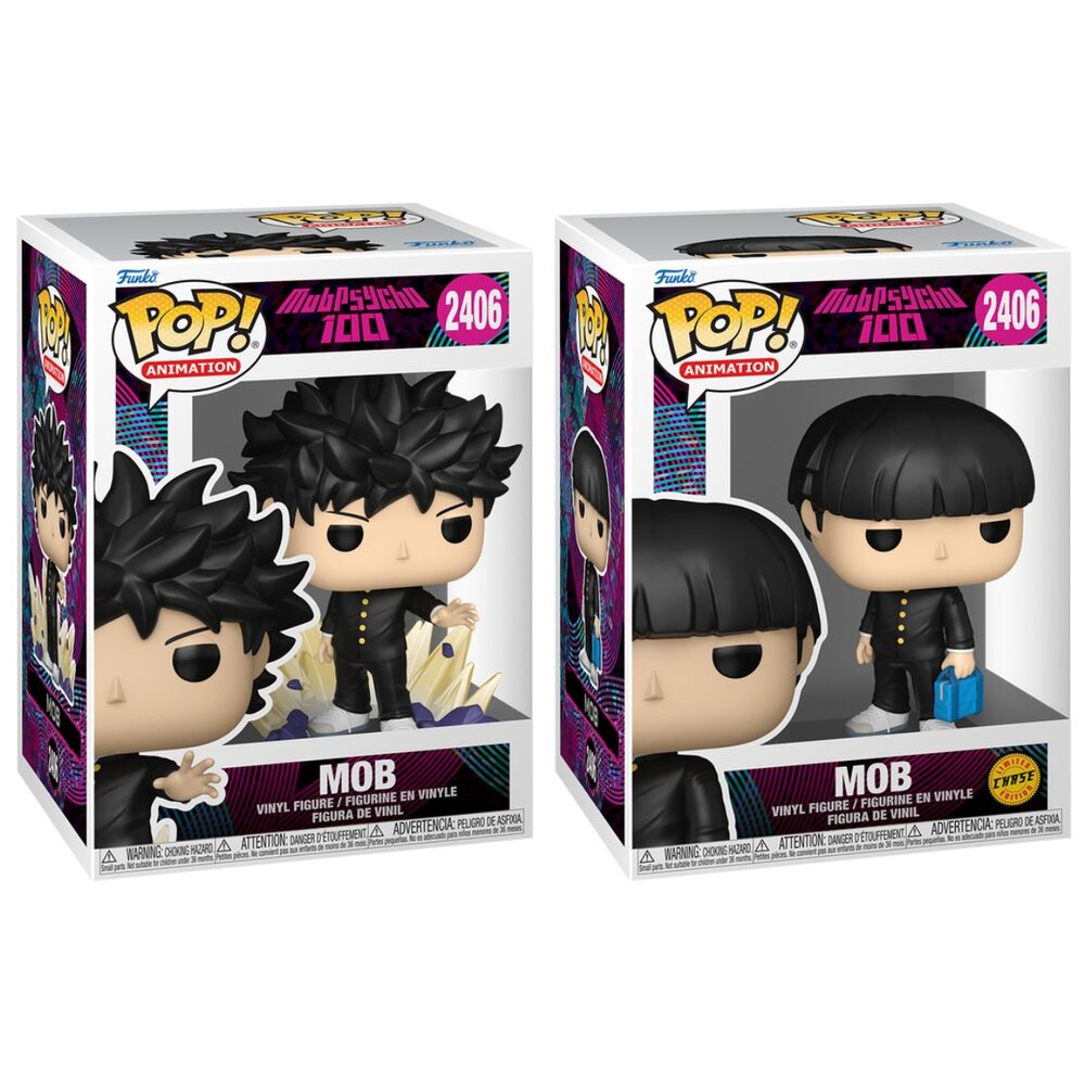 Cajas Funko POP! de Mob de Mob Psycho 100, versión regular y Chase