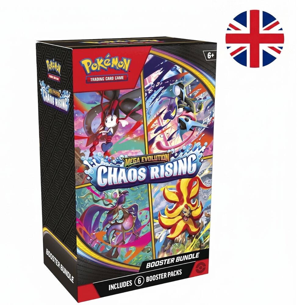 Booster Bundle Pokémon TCG Mega Evolution Chaos Rising con 6 sobres en inglés