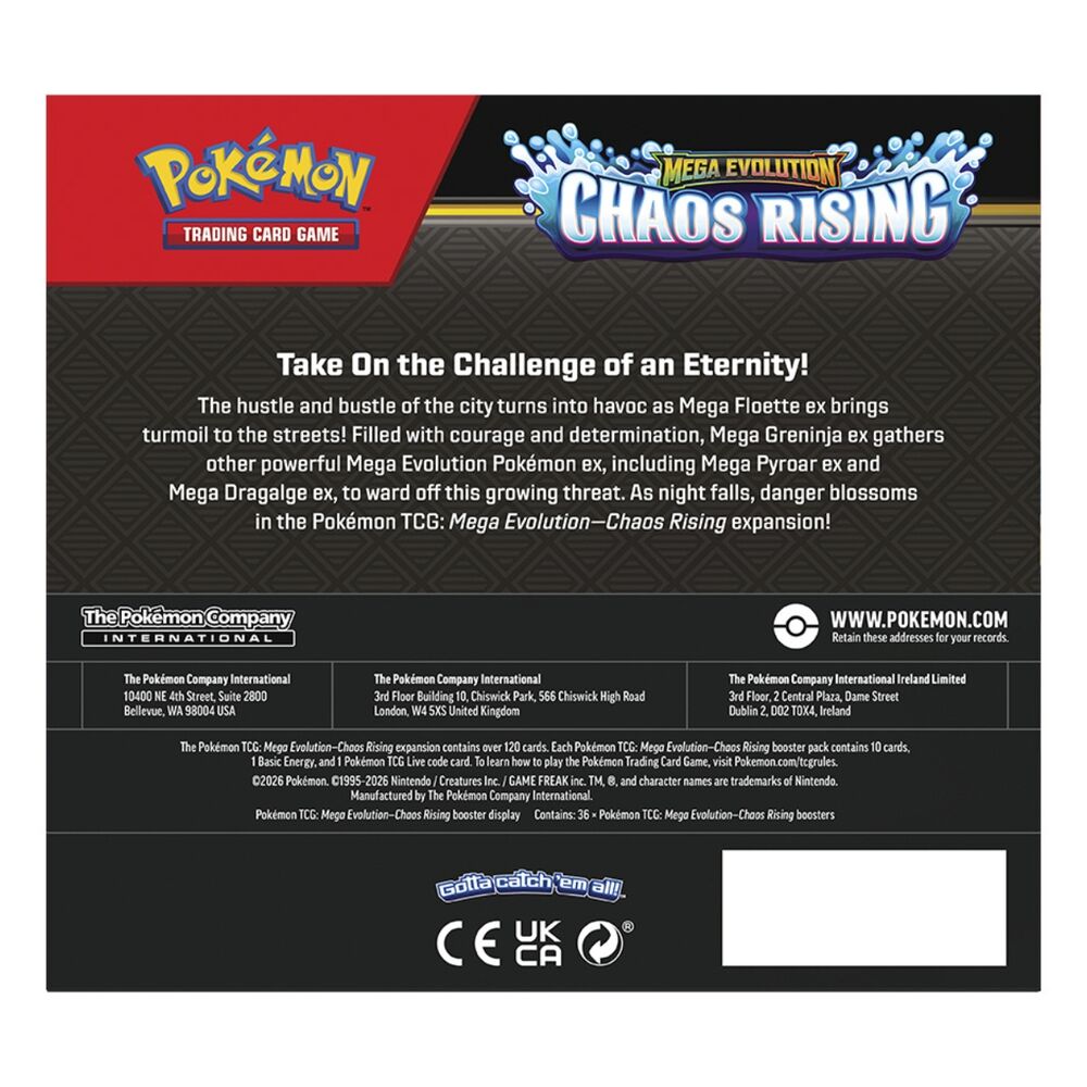 Sobre de cartas Pokémon Mega Evolution Chaos Rising en inglés - 3