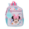 Mochila Minnie Disney rosa y turquesa adaptable a carro