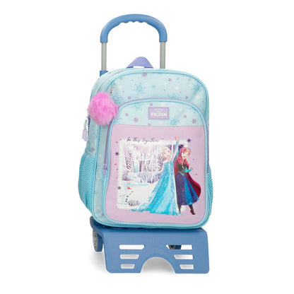 Trolley Frozen Disney azul con Elsa, Anna y Olaf
