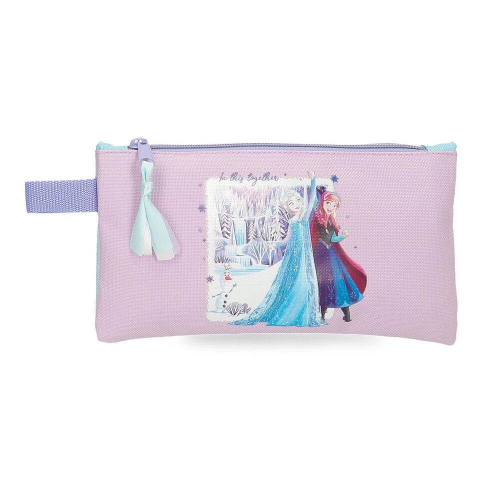 Neceser rosa de Frozen Disney con Elsa, Anna y Olaf