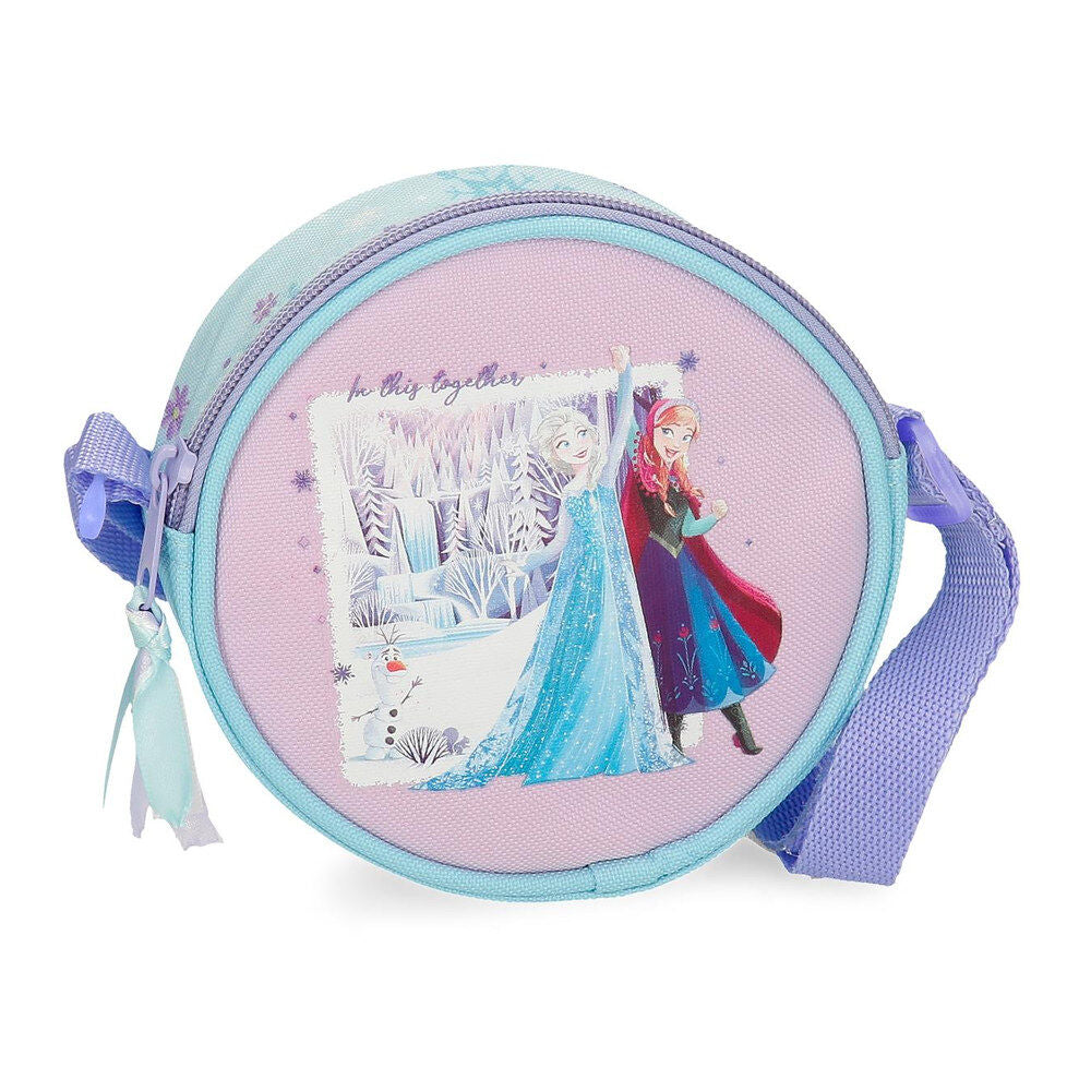 Bandolera redonda Frozen Disney con Elsa, Anna y Olaf