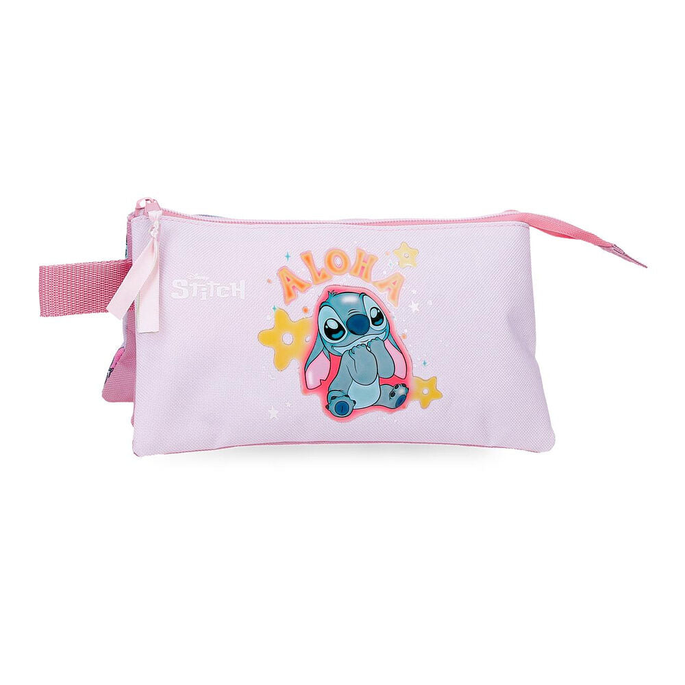Neceser rosa de Stitch Disney con estampado Aloha