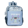 Mochila azul Keep Going de Stitch Disney adaptable a carro