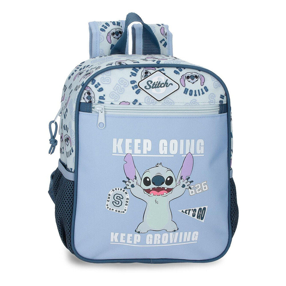 Mochila azul Keep Going de Stitch Disney adaptable a carro