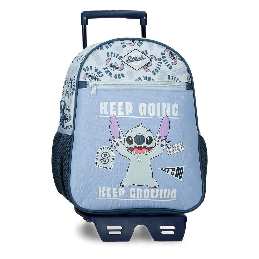 Trolley escolar azul de Stitch Disney Keep Going