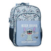 Mochila escolar azul de Stitch Disney Keep Going
