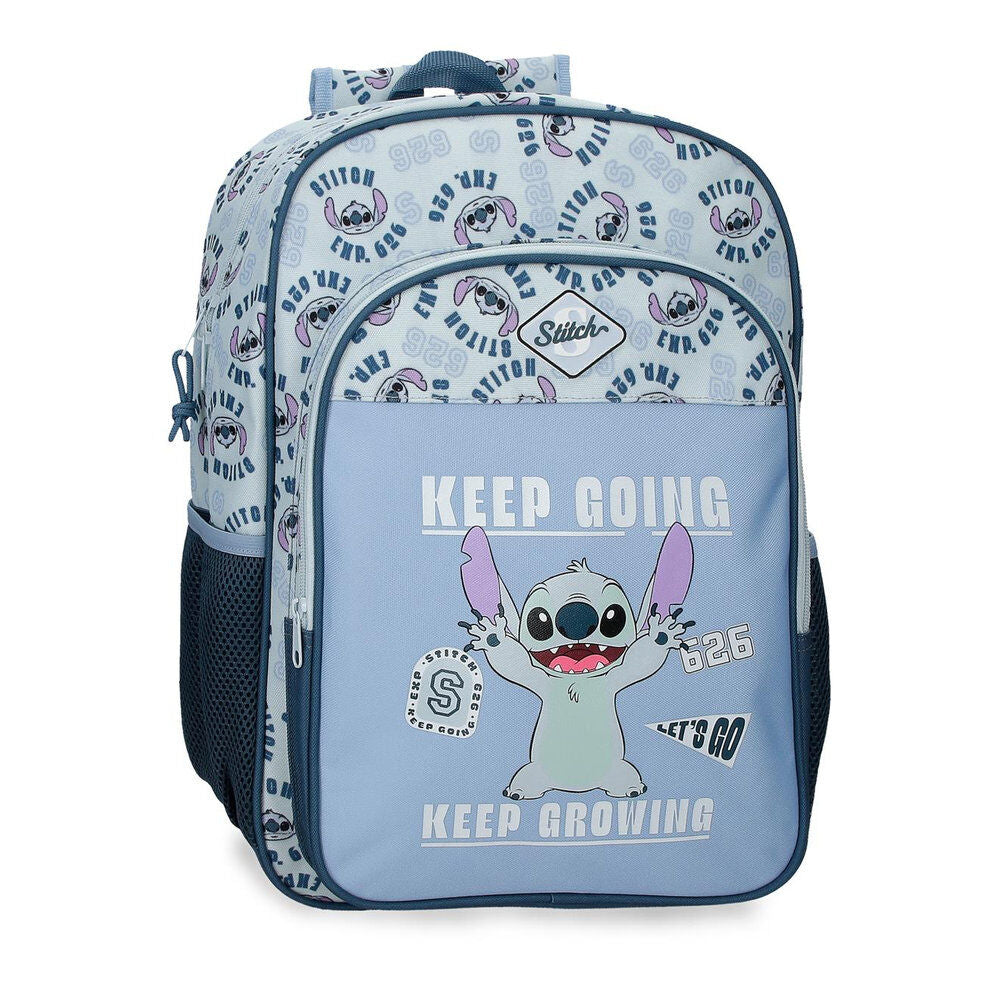 Mochila escolar azul de Stitch Disney Keep Going