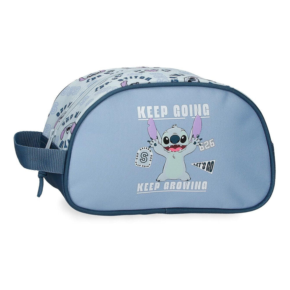 Neceser azul Disney Stitch Keep Going adaptable a carro