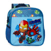Mochila azul Iron Man Friends Marvel adaptable a carro