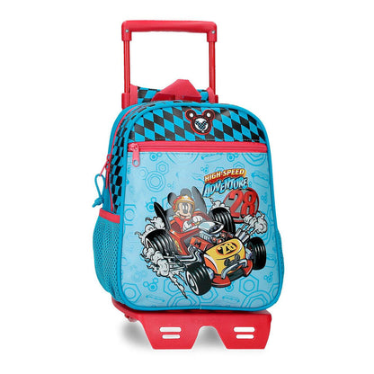 Trolley escolar de Mickey Disney con diseño de kart de carreras
