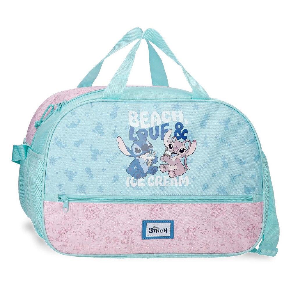 Bolsa de viaje Beach & Love de Stitch Disney en turquesa y rosa