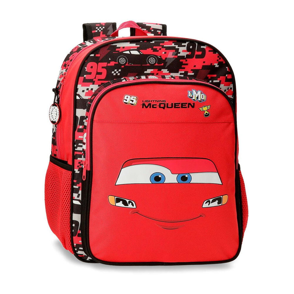 Mochila roja de McQueen Cars Disney adaptable a carro