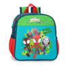 Mochila Marvel Spidey Dino-Webs verde y turquesa adaptable a carro