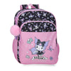 Mochila rosa y negra de Kuromi Fortune Telling adaptable a carro