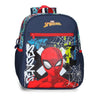 Mochila Spider-Man Marvel Graffity azul marino adaptable a carro