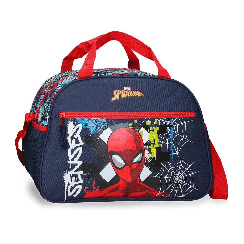 Bolsa de viaje Spider-Man Marvel azul marino con diseño graffiti