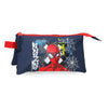 Neceser azul marino de Spider-Man Marvel con telarañas y cremallera roja